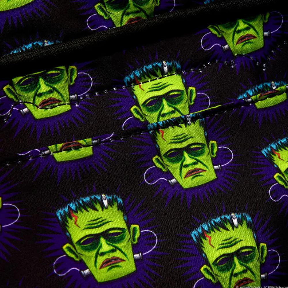 Loungefly Disney Universal Monsters Frankenstein Neon Mask Mini Backpack - Purple/Black - Image 5