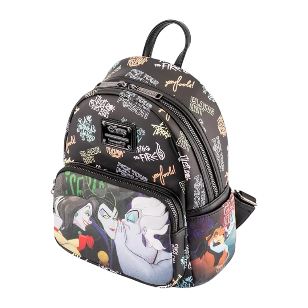 Loungefly Disney Villains Club Mini Backpack - Black - Image 2