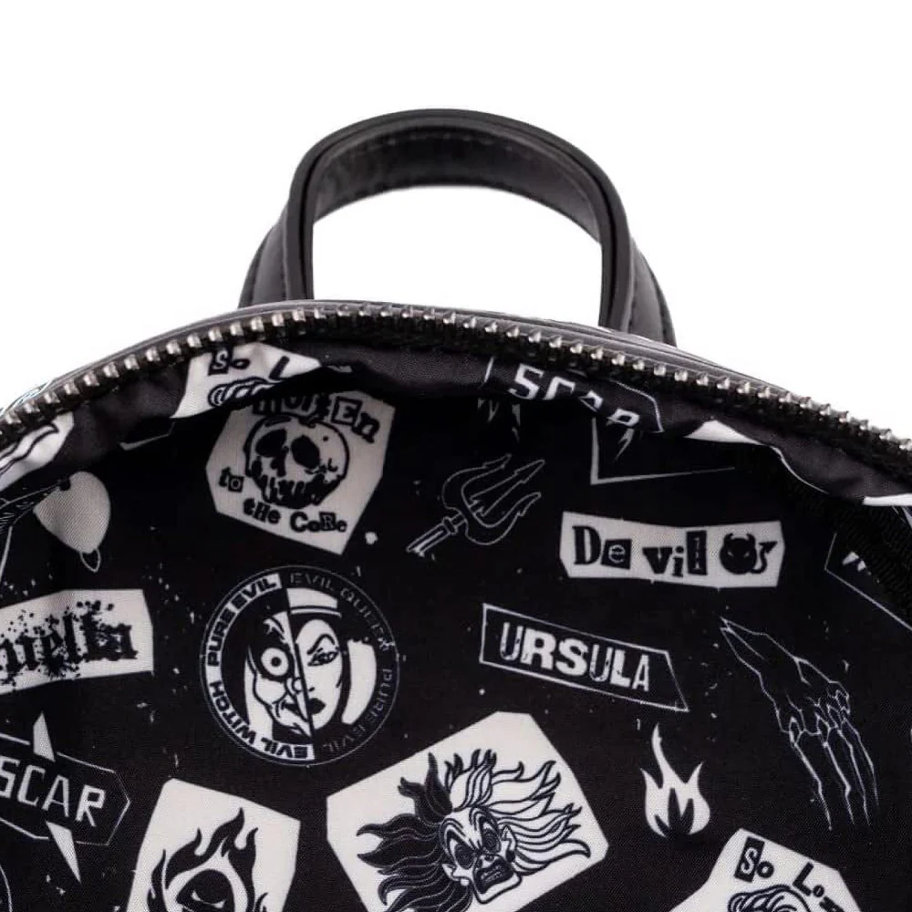 Loungefly Disney Villains Club Mini Backpack - Black - Image 3