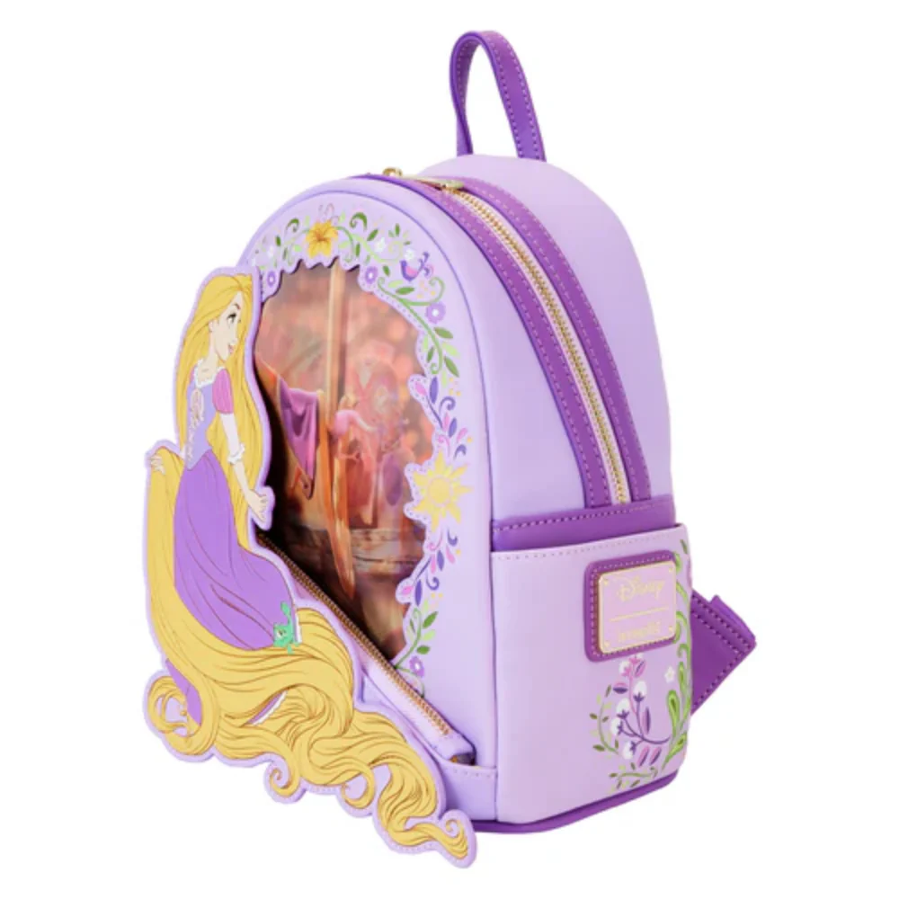 Loungefly Disney Tangled Rapunzel Lenticular Mini Backpack - Purple - Image 2