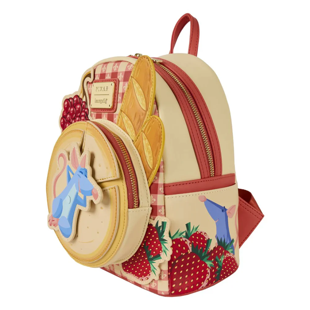 Loungefly Pixar Ratatouille Charcuterie Mini Backpack - Beige/Red - Image 2
