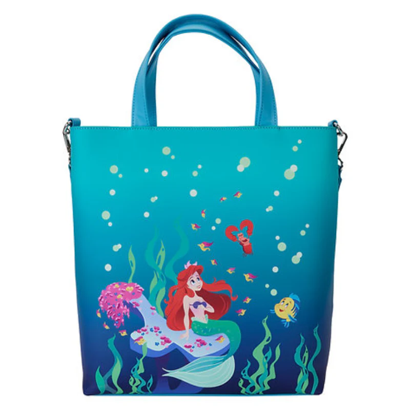 Loungefly Disney The Little Mermaid 35th Anniversary Life is The Bubbles Tote Bag - Blue - Image 4