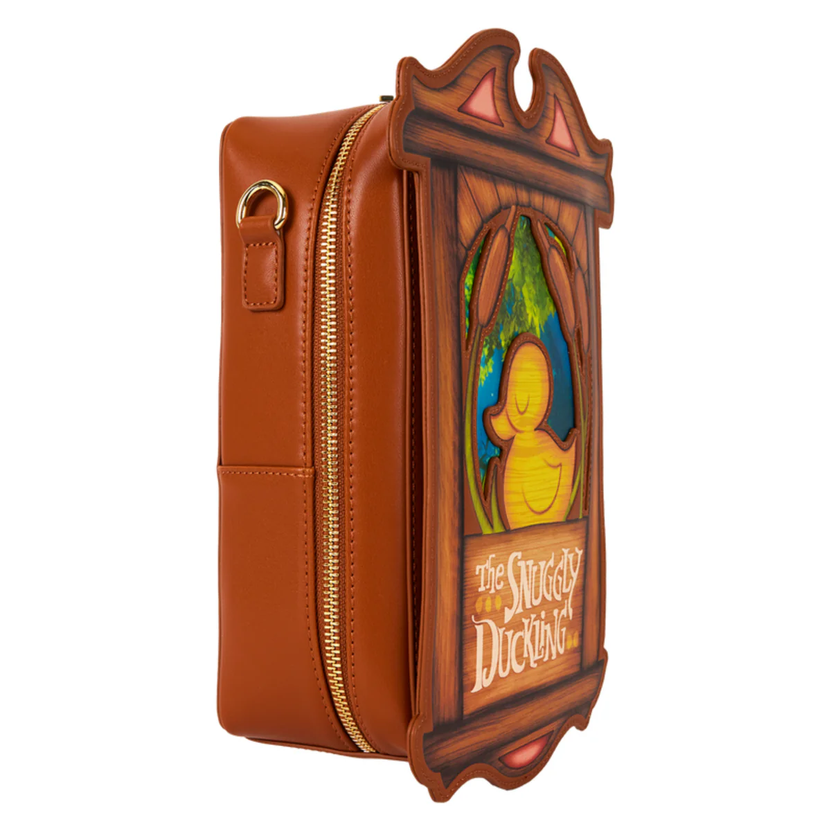 Loungefly Disney Tangled Rapunzel The Snuggly Duckling Crossbody Bag with Adjustable Strap - Brown - Image 3