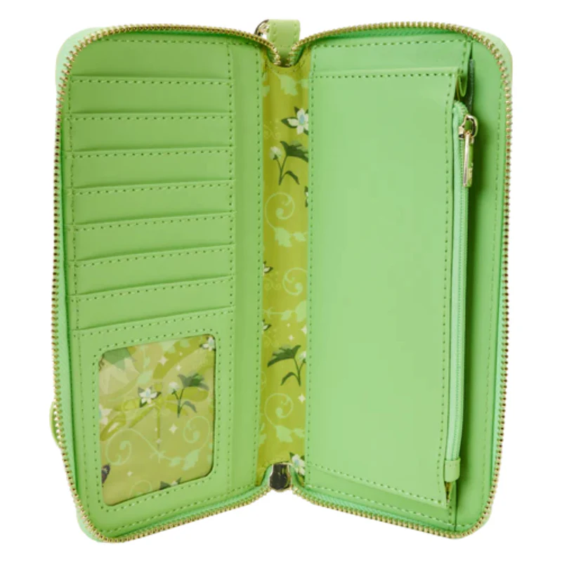 Loungefly Disney Princess and the Frog Lenticular Zip Around Wristlet Wallet - Green - Image 3