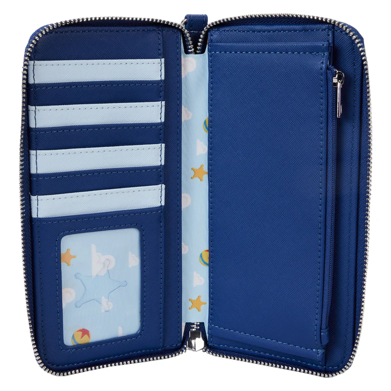 Loungefly Pixar Toy Story Movie Collab Baddies Zip Around Wristlet Wallet - Blue - Image 3