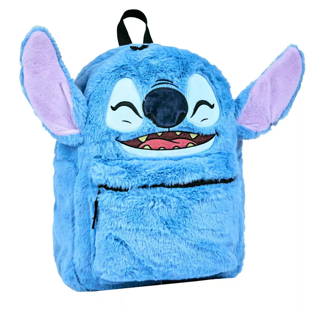 Disney Stitch Plush Character and Tropical Print 16.5" Flip Pak Reversible Backpack - Image 2
