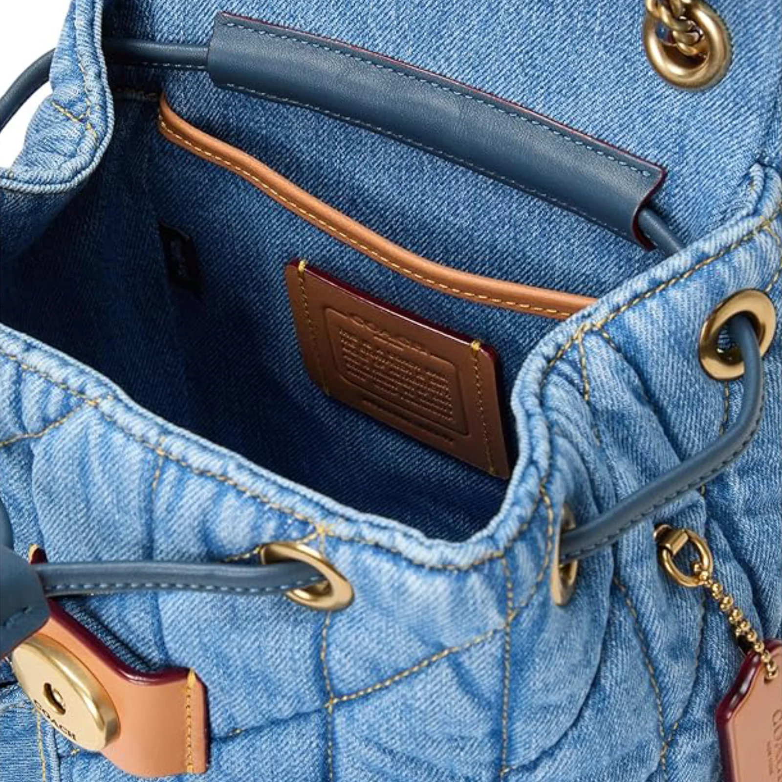 Coach Tabby Backpack with Quilting - Blue - Image 3