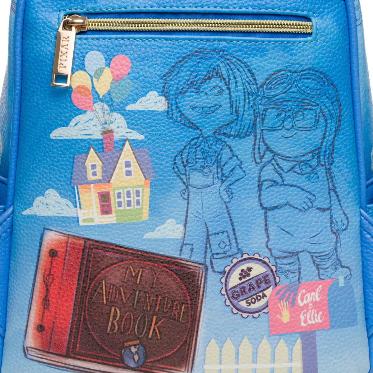 Wondapop Disney Pixar UP Carl and Ellie Mini Backpack - Blue - Image 5