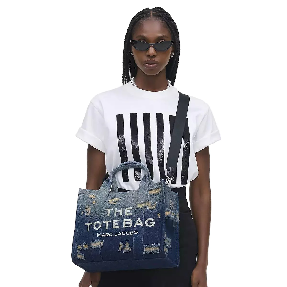 Marc Jacobs The Rip and Repair Medium Tote Bag - Blue - Image 3