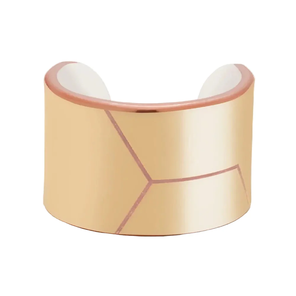 Metal Alchemist Trialchemy Bonded HoneyComb Bold Ring In 14K Gold Plated Over 925 Sterling Silver - Image 4
