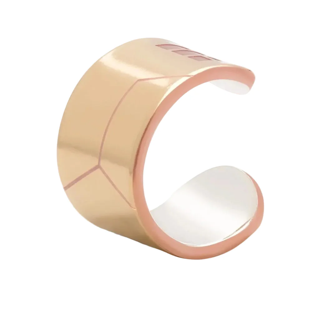 Metal Alchemist Trialchemy Bonded HoneyComb Bold Ring In 14K Gold Plated Over 925 Sterling Silver - Image 5