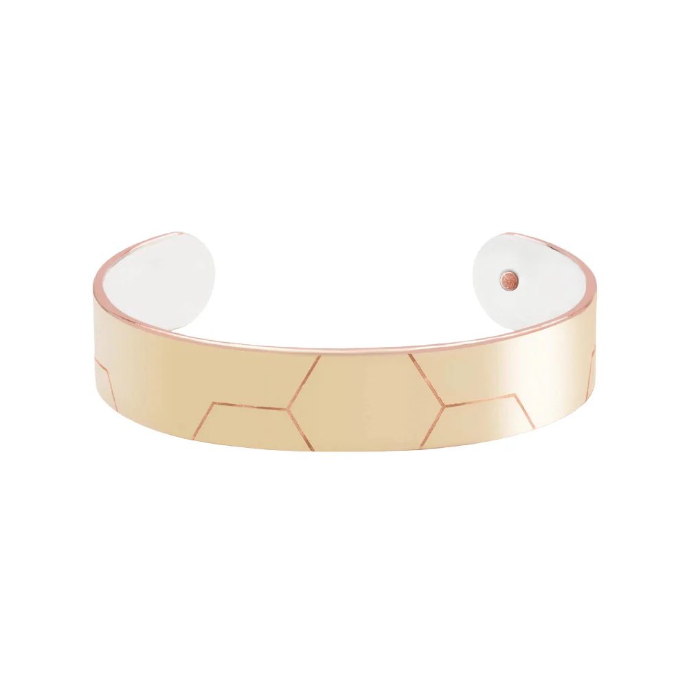 Metal Alchemist Honeycomb Bonded Cuff in 14K Gold Plated over 925 Sterling Silver - Image 5