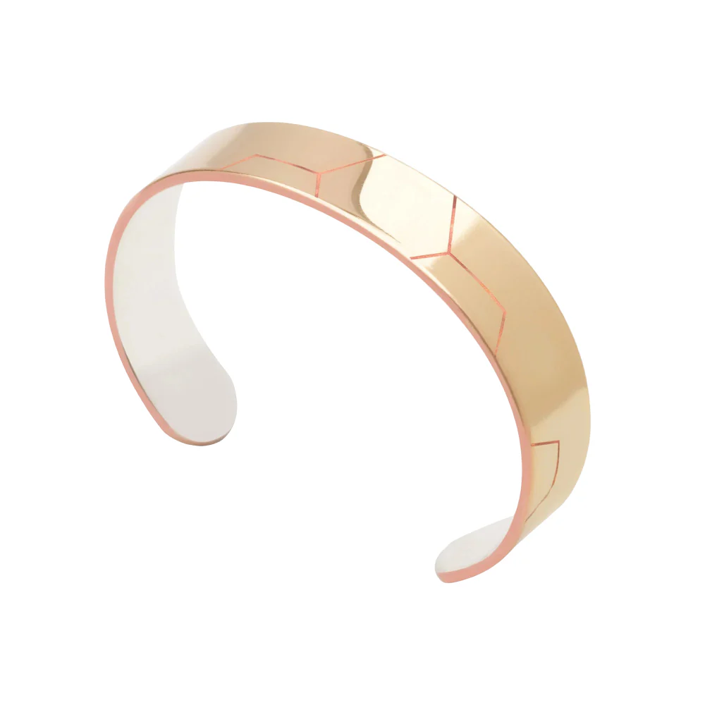 Metal Alchemist Honeycomb Bonded Cuff in 14K Gold Plated over 925 Sterling Silver - Image 8