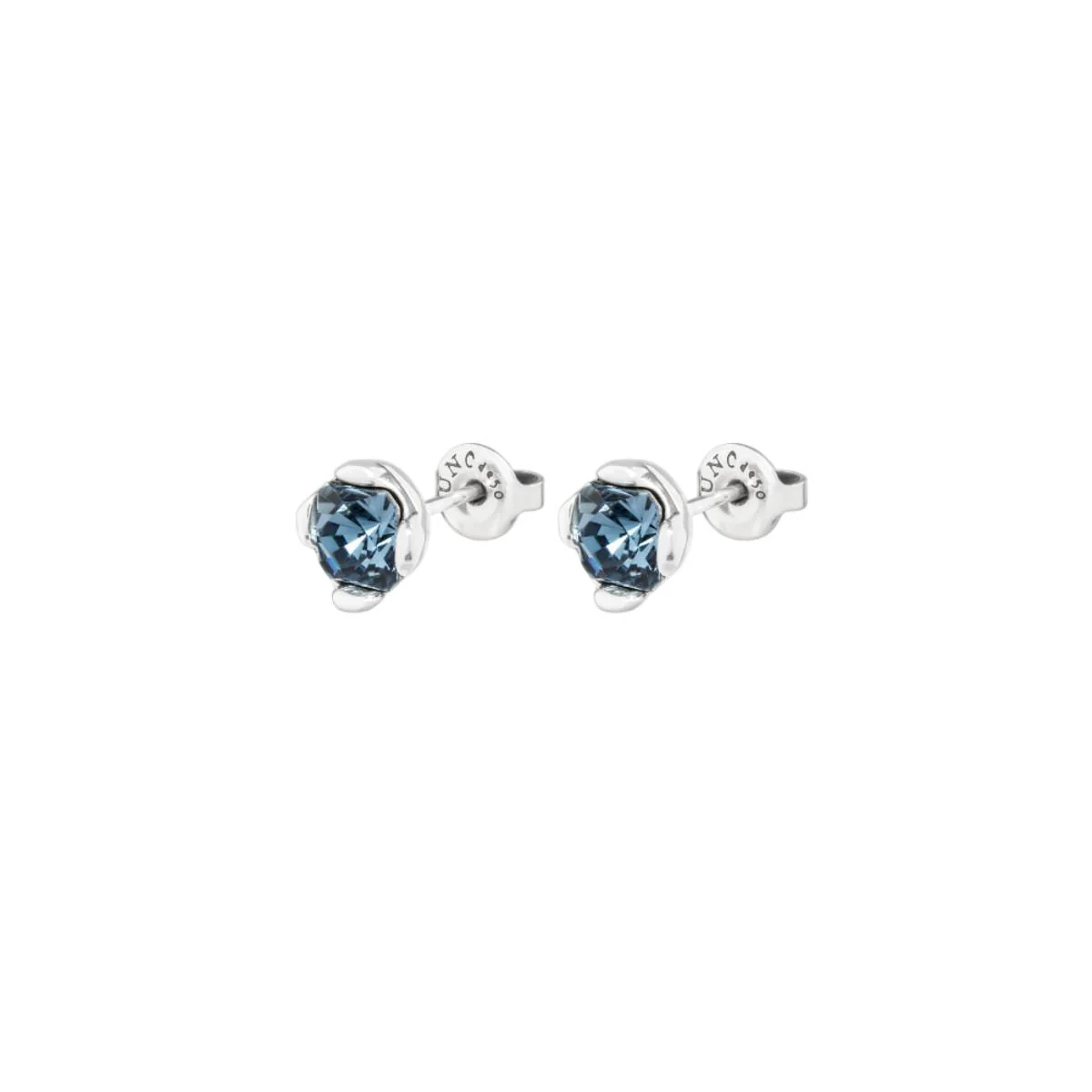 UNOde50 Charismatic Women's Blue Crystal Stud Earrings in Sterling Silver-Plating over Metal Alloy - Image 2
