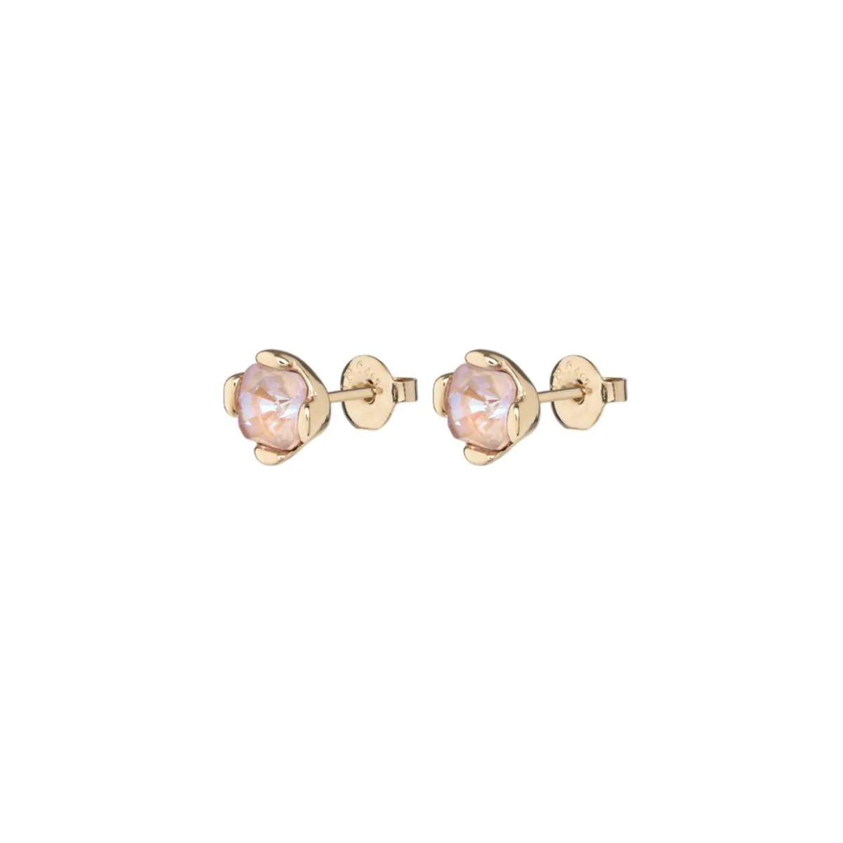UNOde50 Charismatic Women's Pink Crystal Stud Earrings in 18K Gold-Plating over Metal Alloy - Image 2