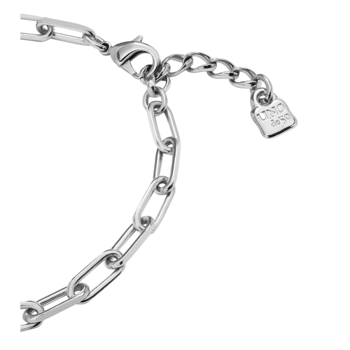 UNOde50 Ser Valiente Unisex Link Chain in Sterling Silver-Plating over Metal - Image 3