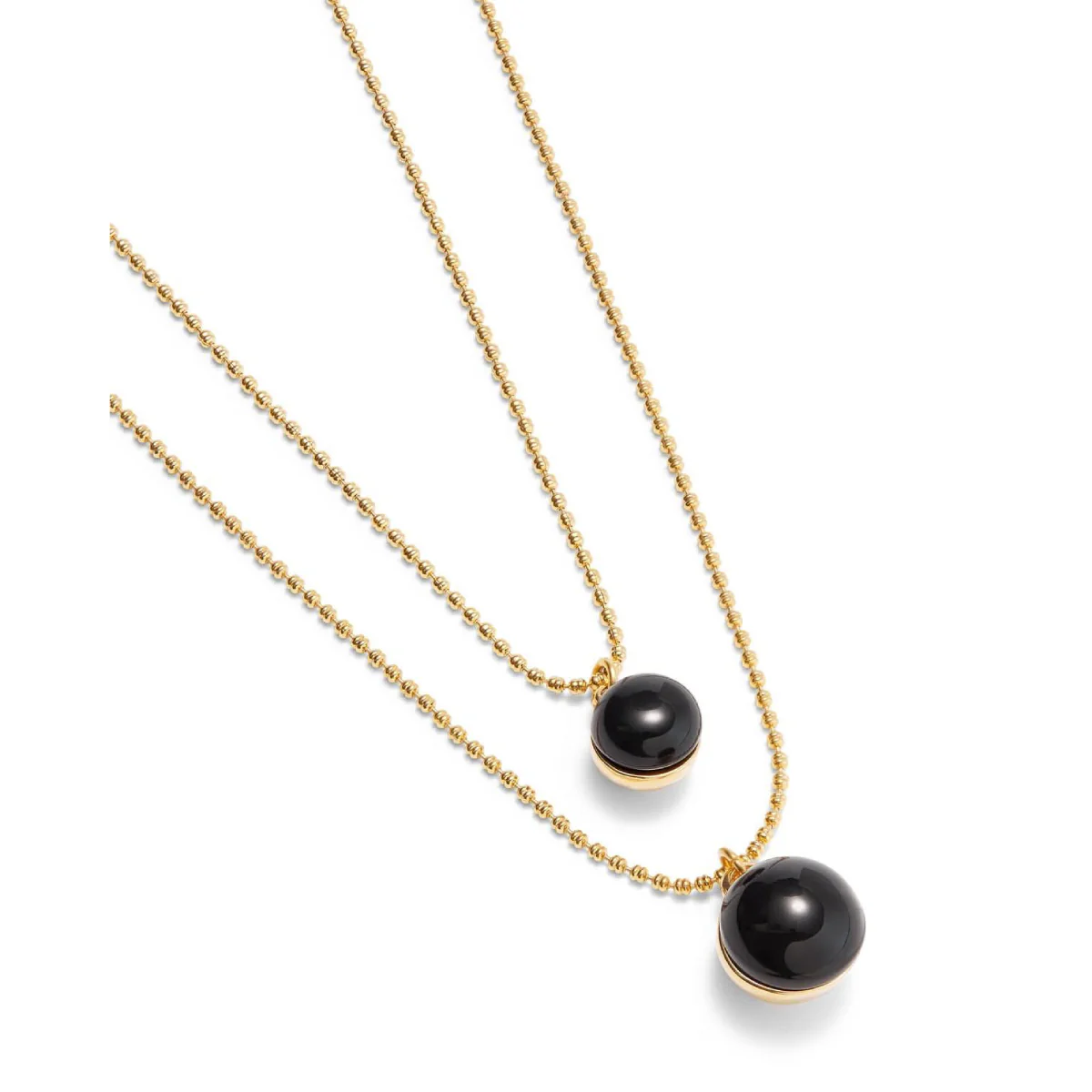 UNOde50 Women's Black Murano Glass Pendant Double Chain in 18K Gold-Plating over Metal Alloy - Image 3