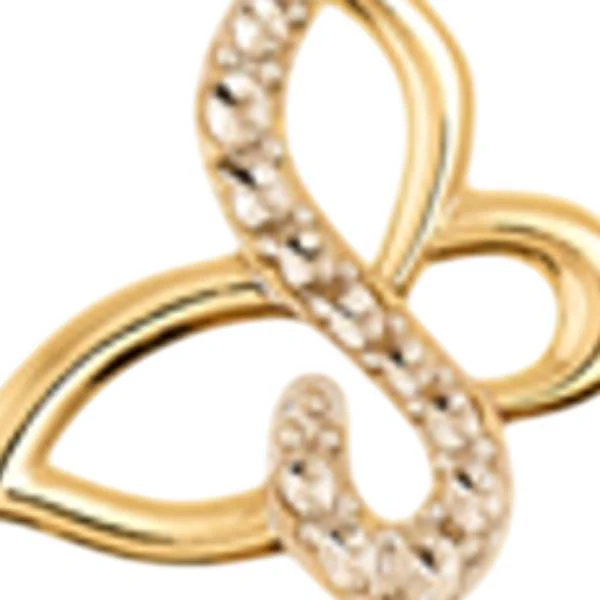 14K Yellow Gold Butterfly Pendant - Image 2