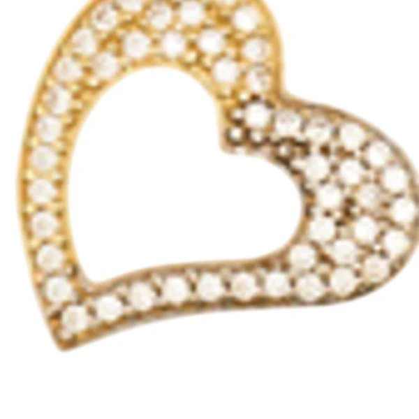 14K Yellow Gold Cubic Zirconia Heart Pendant - Image 2