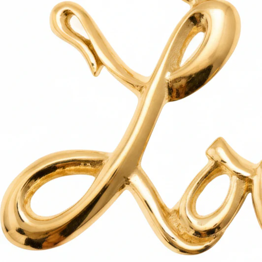 14K Yellow Gold "Love" Pendant - Image 2