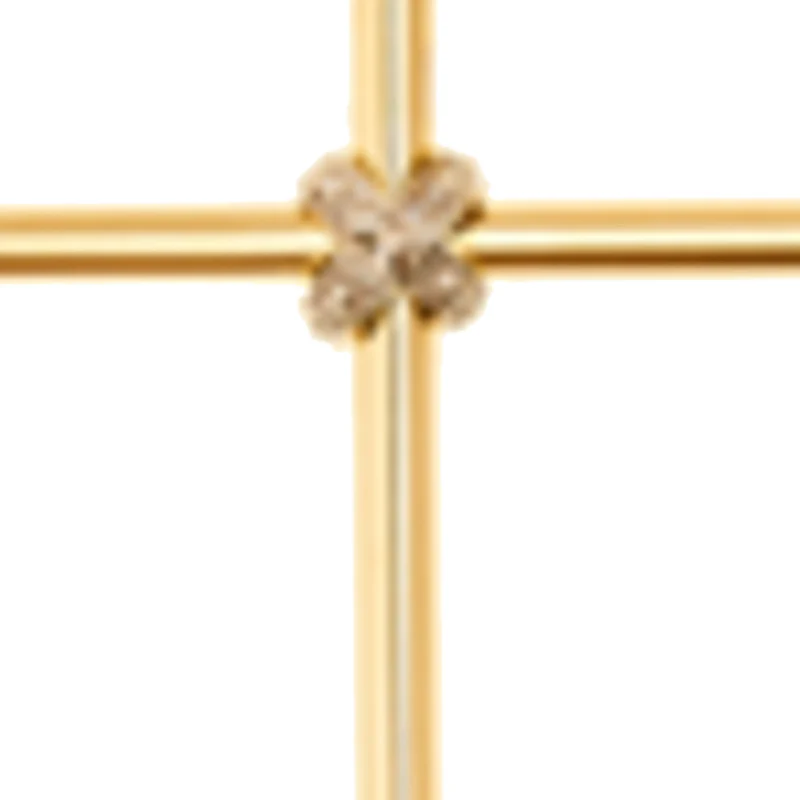 14K Yellow Gold Cubic Zirconia Cross Pendant - Image 2