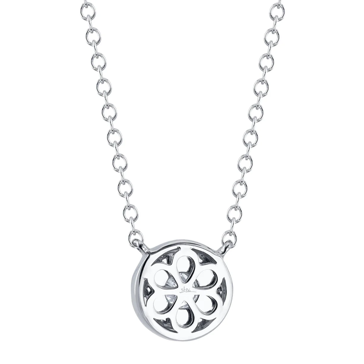 Shy Creation Stella Women's 0.20 ct. Diamond Necklace in 14K White Gold - Image 3