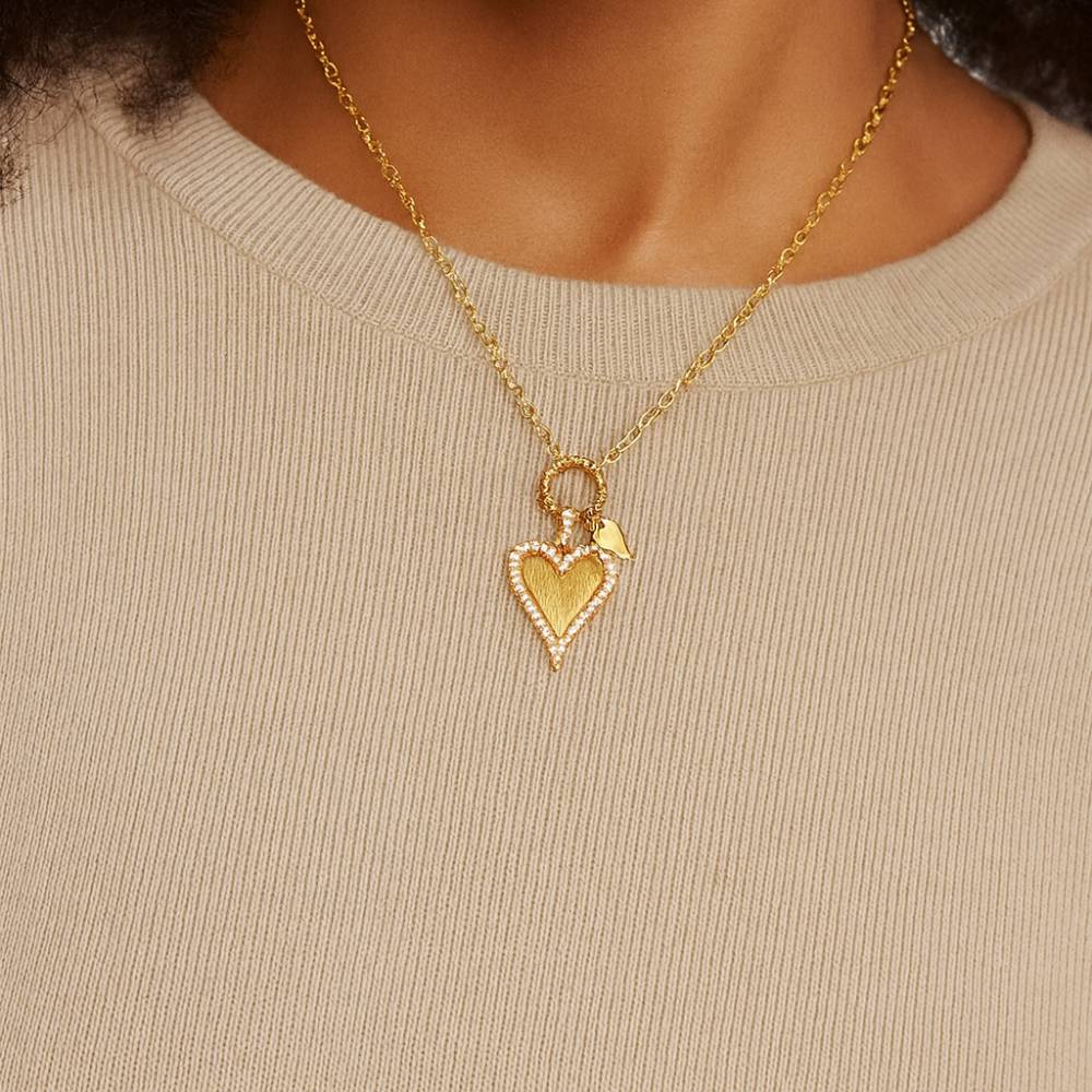 Shy Creation Kate 0.12 ct. Diamond Heart Necklace in 14K Yellow Gold - Image 2