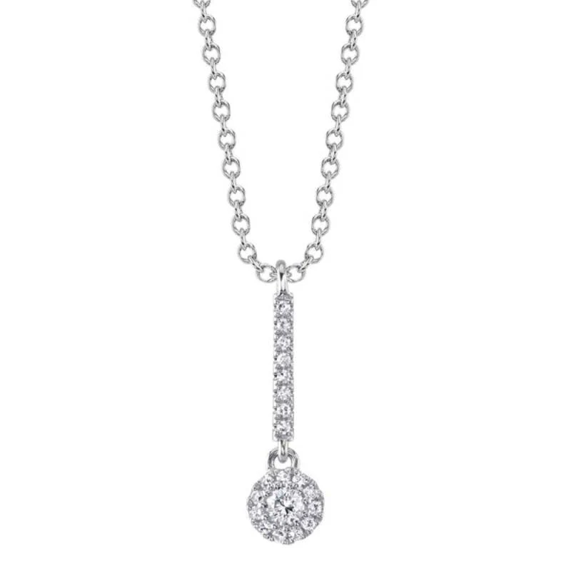 Shy Creation Eden 0.10 ct. Diamond Necklace in 14K White Gold