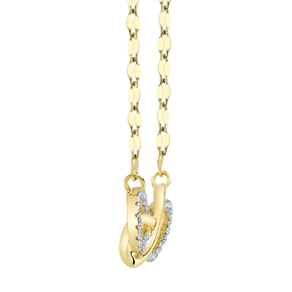 Shy Creation Kate Women's 0.09 ct. Diamond Infinity Sparkle Chain Necklace in 14K Yellow Gold - Image 2