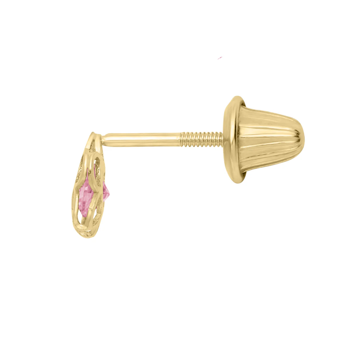 Marathon Open Flower Earrings in 14K Yellow Gold - Image 2