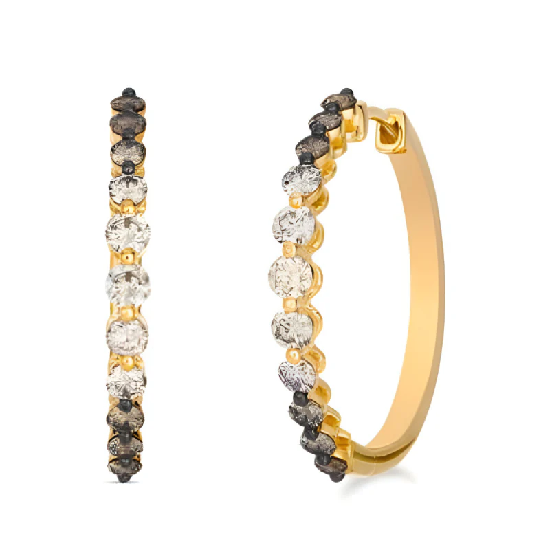Le Vian Women's 1.2 ct. Chocolate Ombré Diamond Earring in 14K Honey Gold