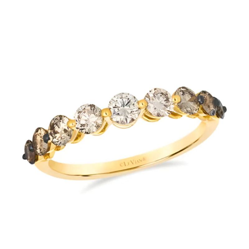 Le Vian Women's 1 ct. Chocolate Ombré Diamond Ring in 14K Honey Gold - Size 7