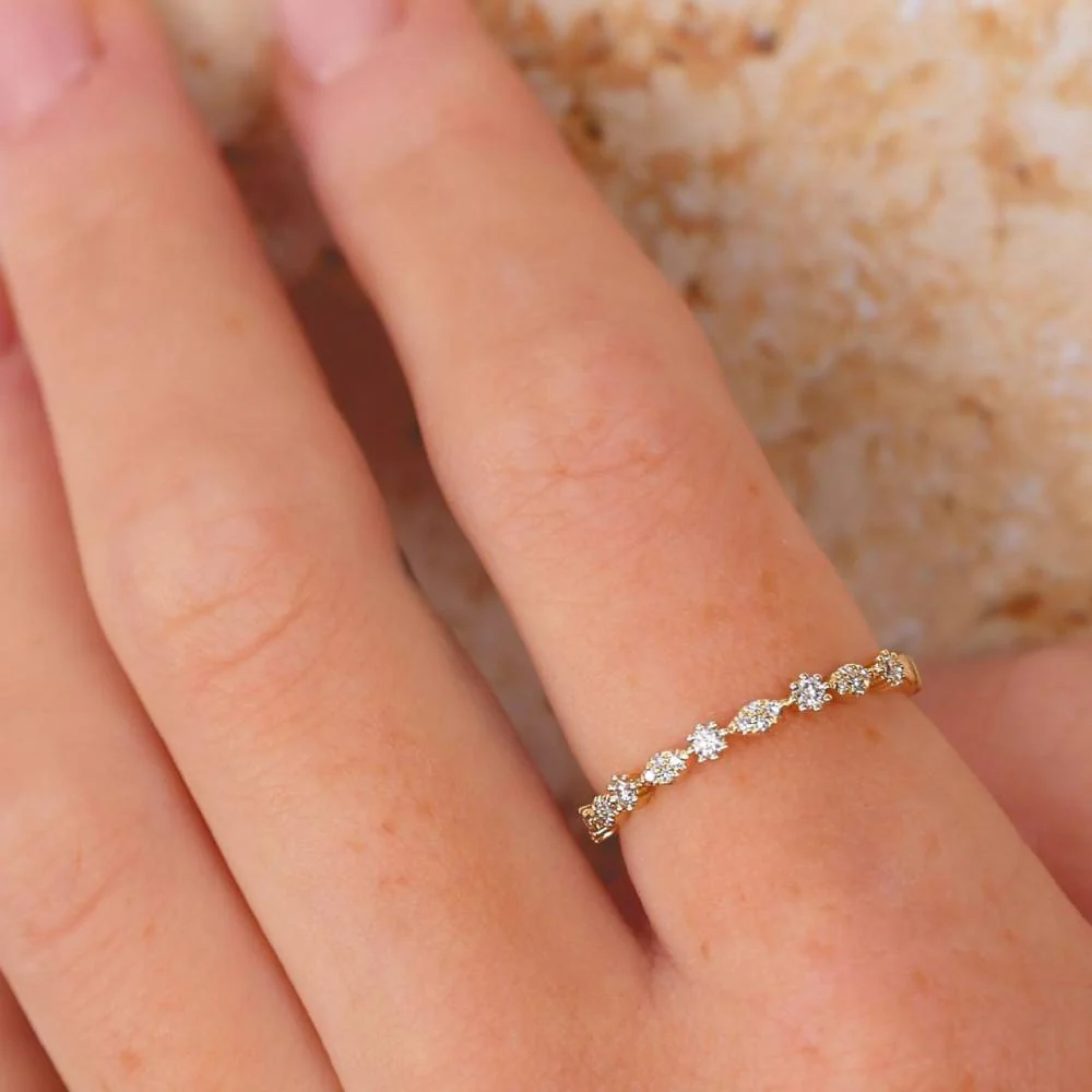Shy Creation Kate 0.16 ct. Diamond Band in 14K Yellow Gold - Size 7 - Image 2