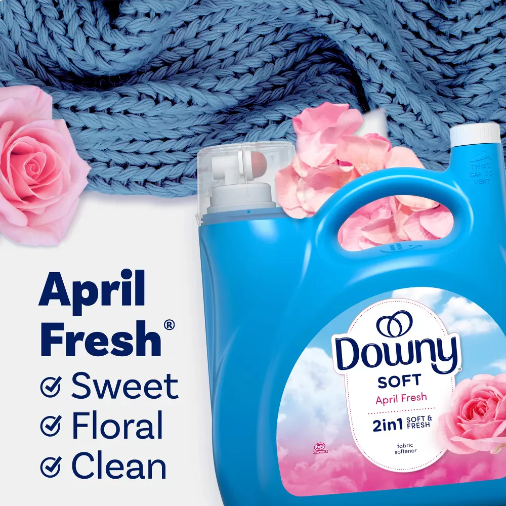Downy April Fresh 2-in-1 140 oz Liquid Fabric Softener - Image 2