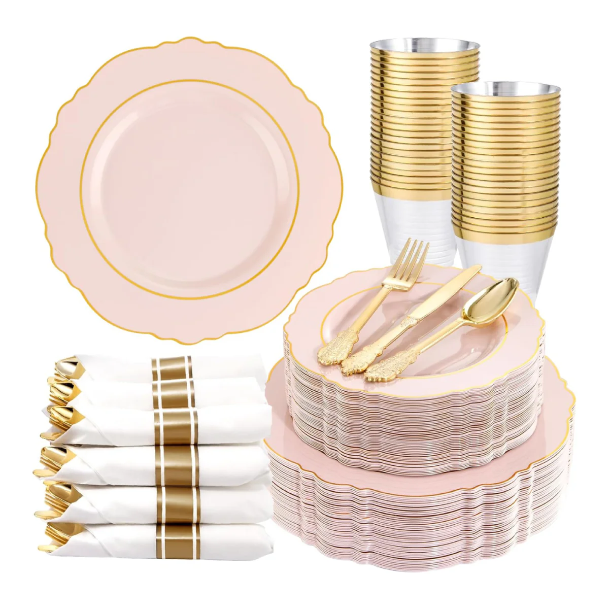 Liacere Disposable Dinnerware Set (350 Piece) - Image 4