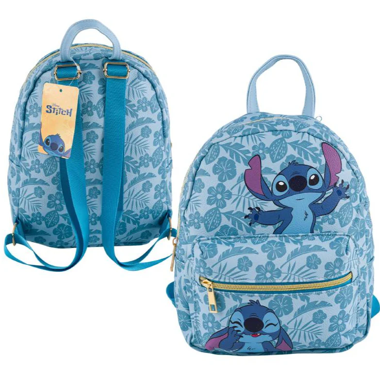 Disney 10" Stitch Mini Backpack with Adjustable Strap - Blue - Image 2