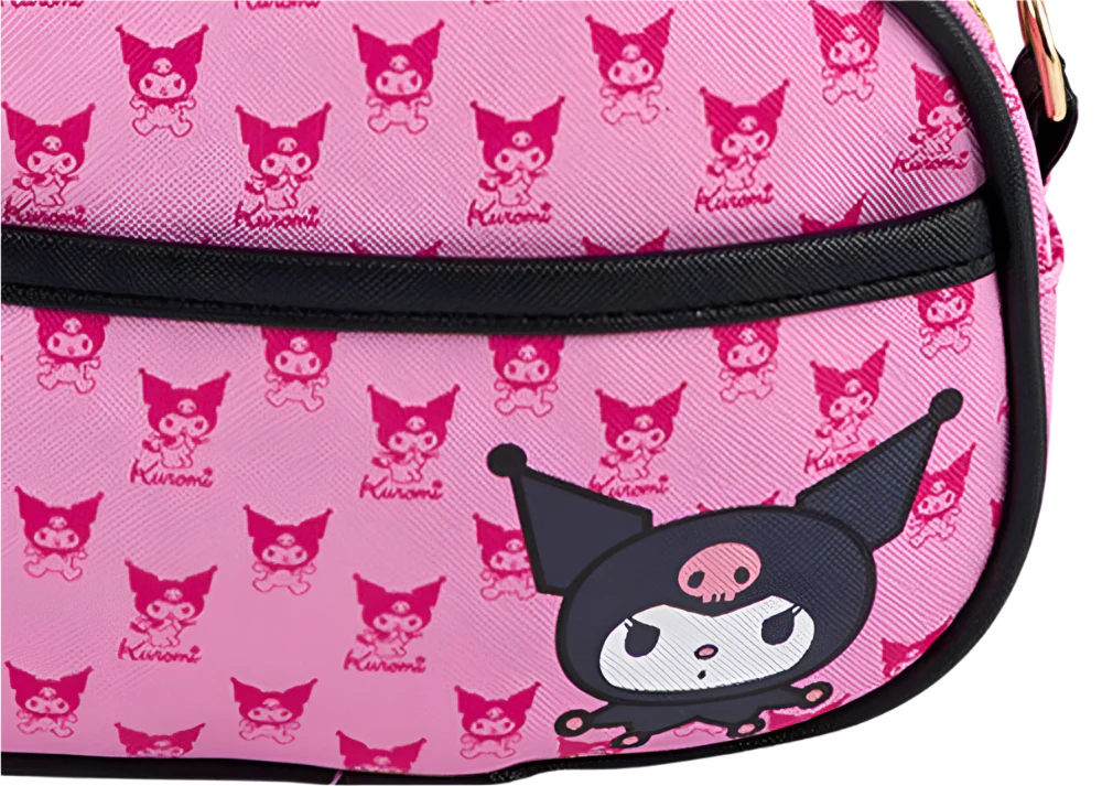 Sanrio Hello Kitty 7.5" Kuromi Crossbody Camera Bag with Adjustable Strap - Pink - Image 3