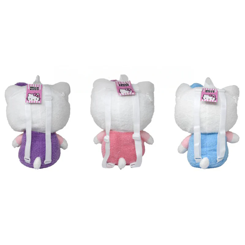 Hello Kitty 16" Chenille Plush Backpack with Adjustable Strap - Assorted - Image 2