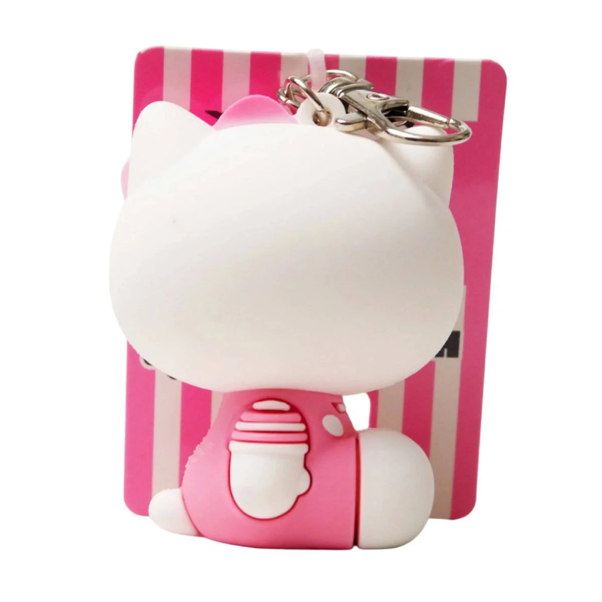 Hello Kitty 3D Molded Keychain - Pink/White - Image 3