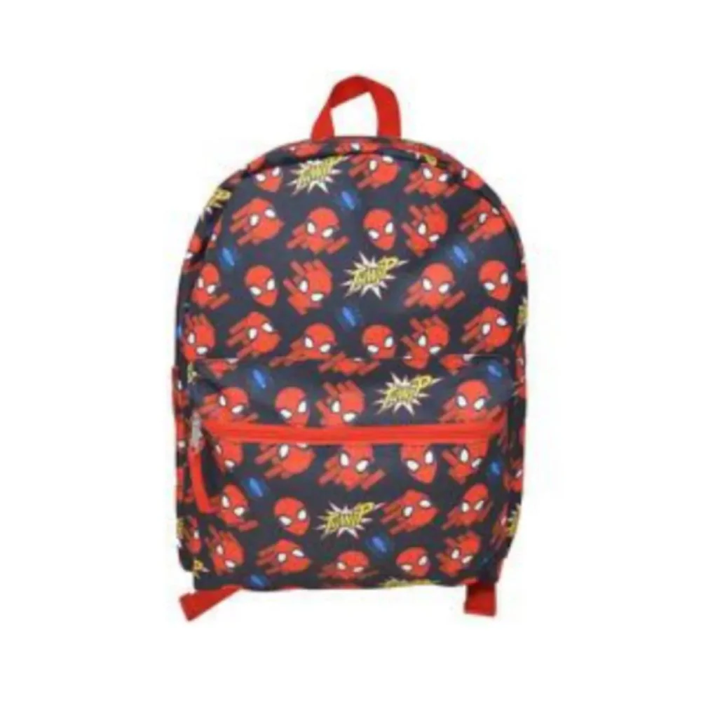 Marvel 16" Spider-Man Heads All Over Print Backpack - Red