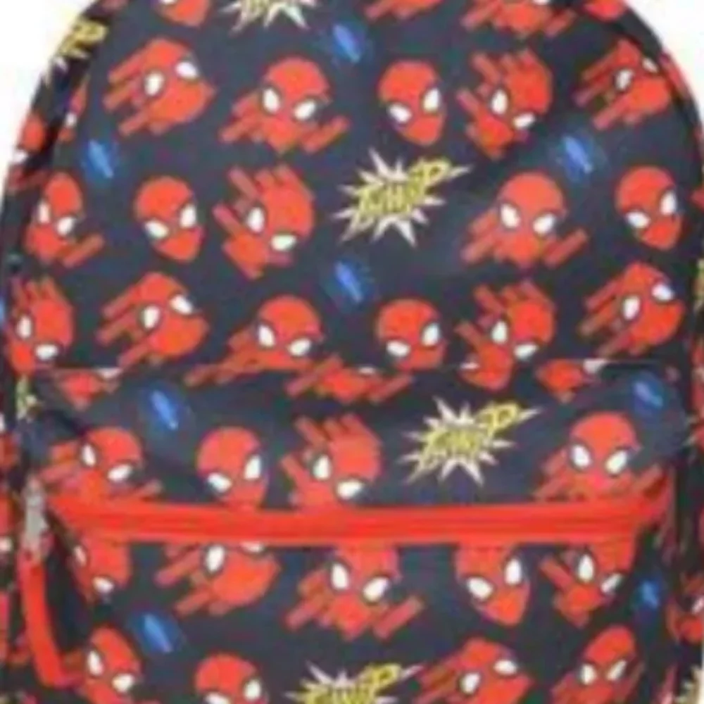 Marvel 16" Spider-Man Heads All Over Print Backpack - Red - Image 2