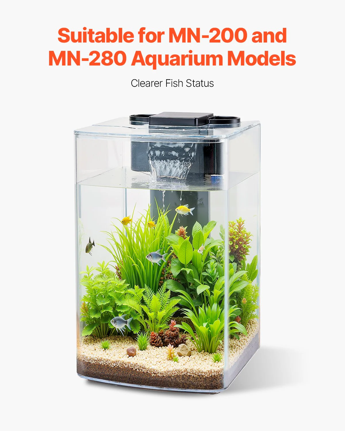8 PCS Aquarium Filter Cotton Replacement for 2.5/3.5gal MN-200 MN-280 - Image 3