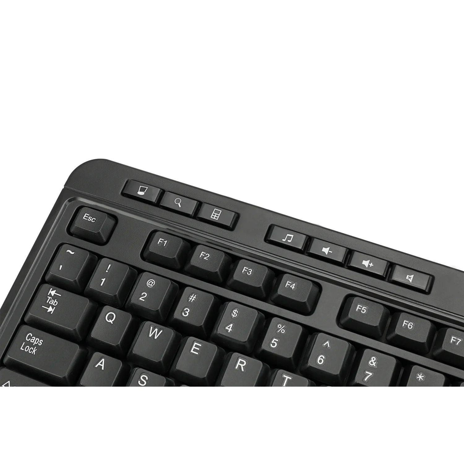 Adesso Antimicrobial Wireless Desktop Keyboard and Mouse, Black - Image 4