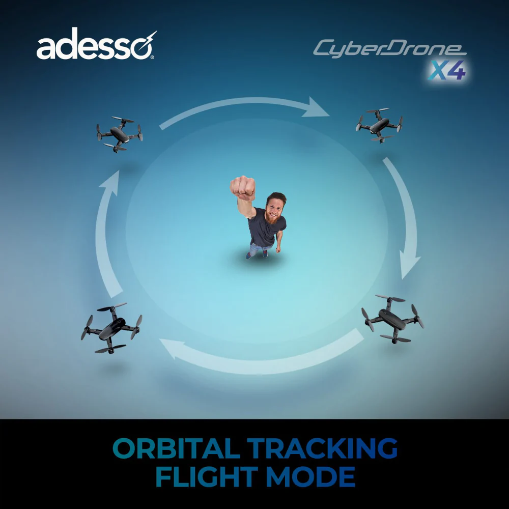 Adesso CyberDrone X4 4K FPV Camera Drone with Remote - Black - Image 7