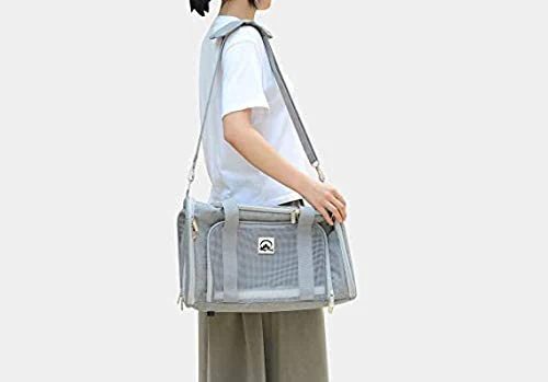 Airline Approved Pet Carrier Bag (Grey) 20" - Image 3