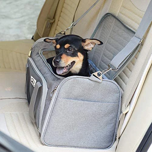 Airline Approved Pet Carrier Bag (Grey) 20" - Image 5