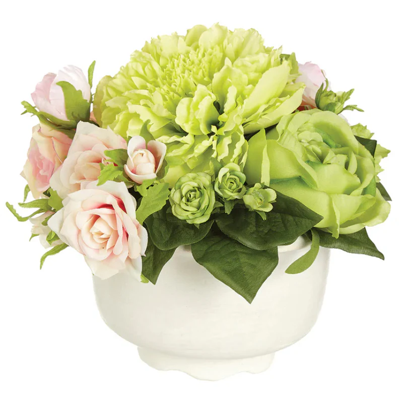 Allstate Floral 6" Rose and Peony Flower Arrangement with Terra Cotta Pot - Image 3