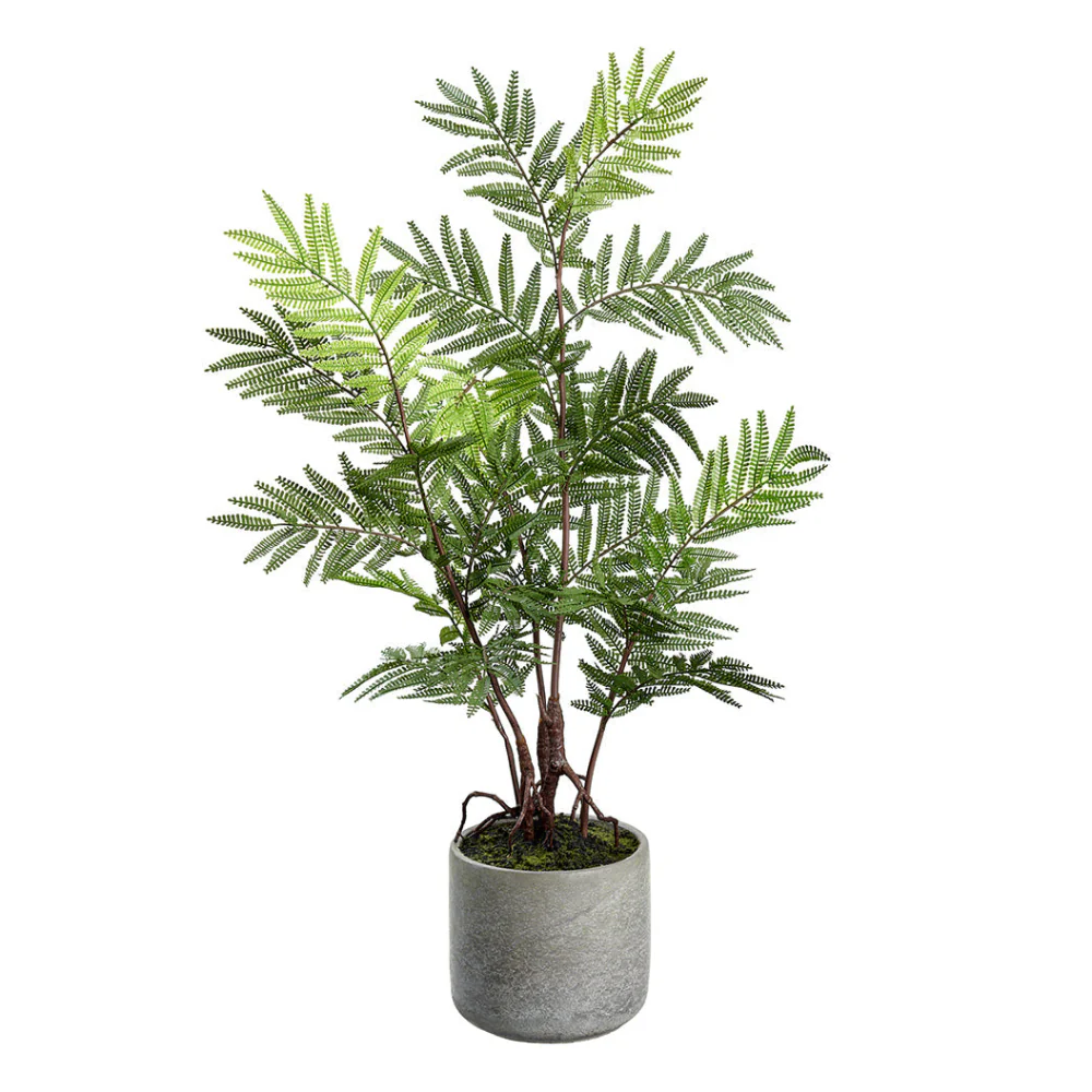 Allstate Floral Fern Artificial Leaf Tree with Cement - Green - Image 3