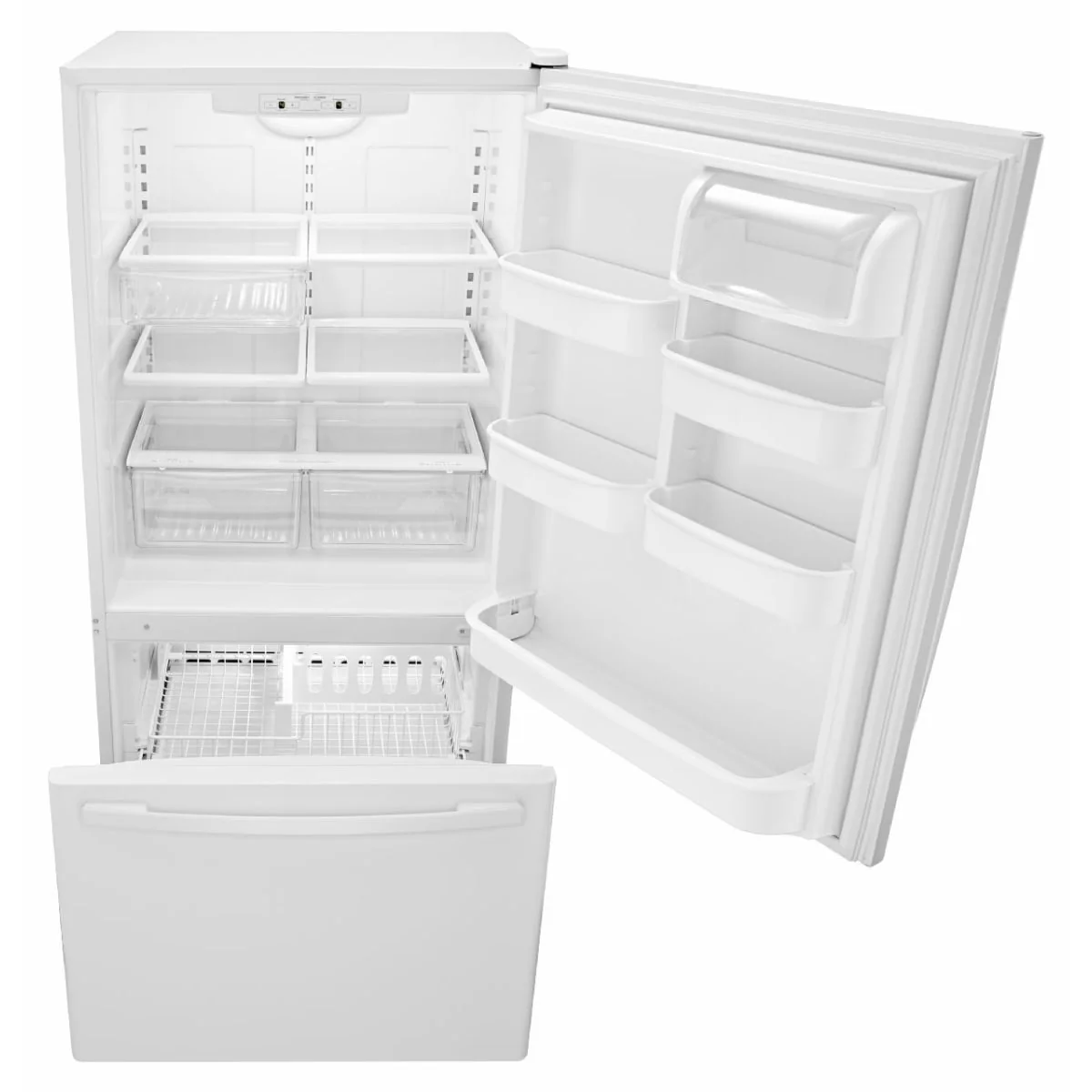 Amana 22 cu. ft. Bottom-Freezer Refrigerator with Spillsaver Glass Shelves - Image 5