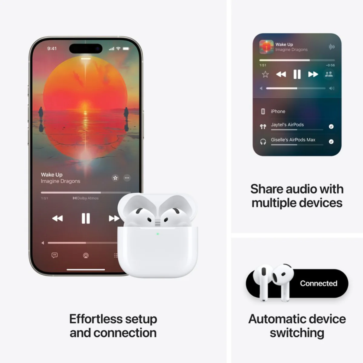 Apple - AirPods 4 with Active Noise Cancellation - White - Image 5